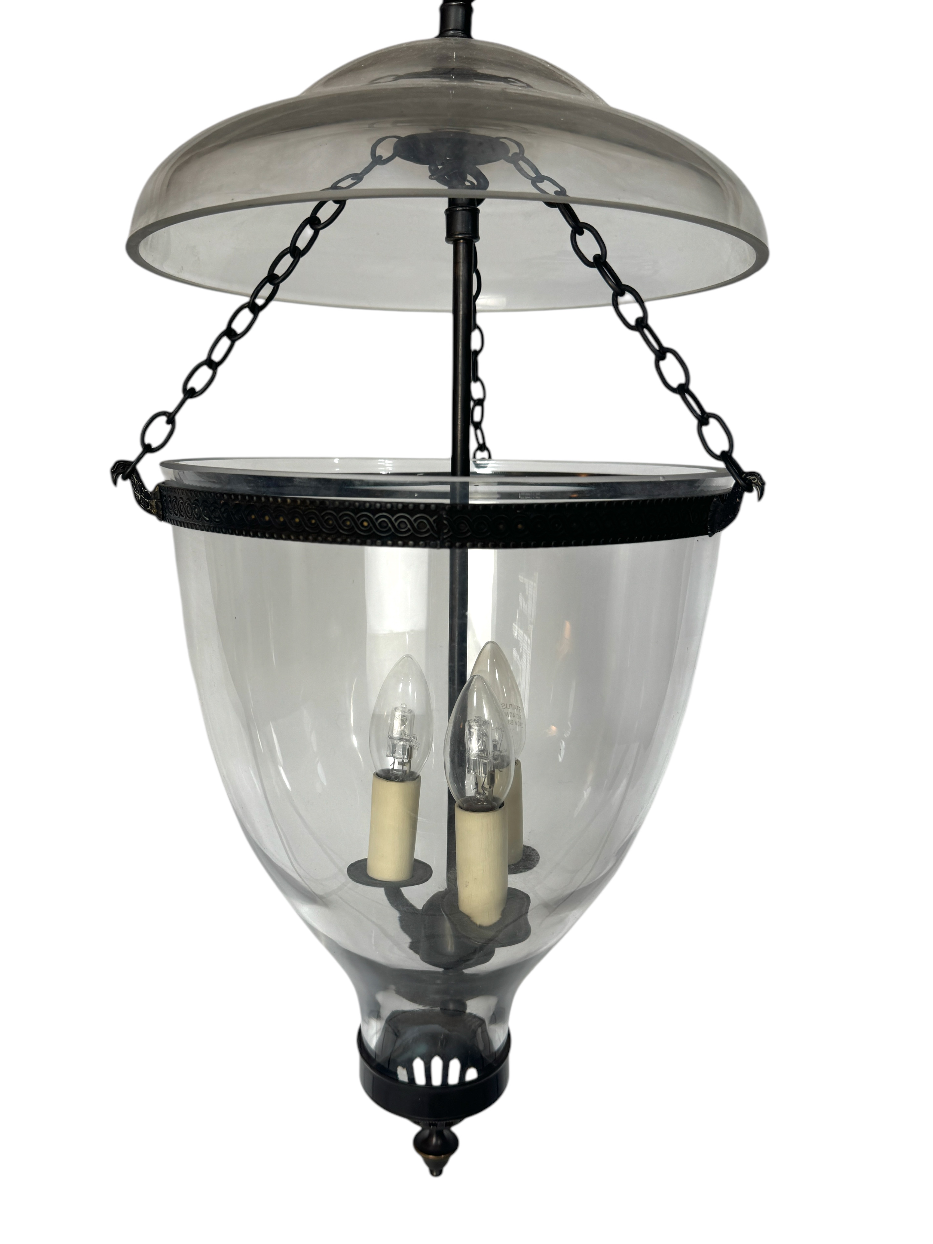 A Regency style Vaughan 'Glass Globe' hall lantern