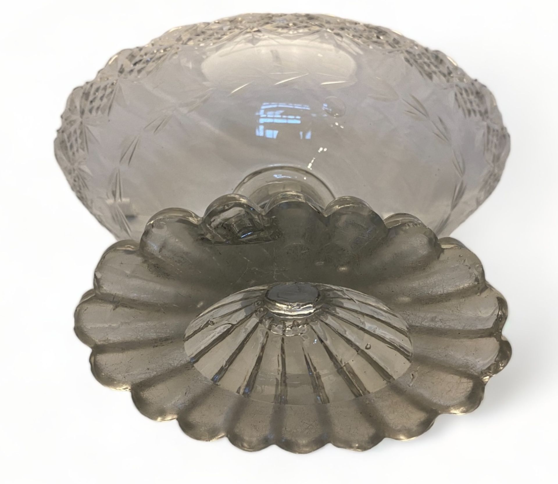 An Irish Waterford cut glass helmet shaped centrepiece, circa 1800 - Image 6 of 6