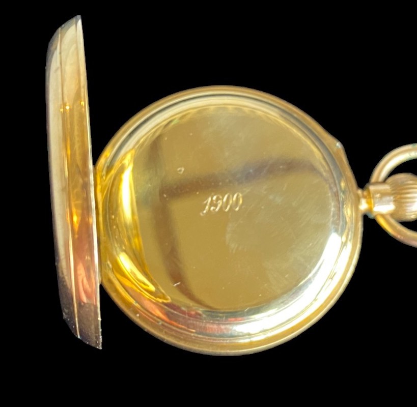 A late 19th century 18 carat gold open faced keyless lever pocketwatch, John Cashmore, London, No.71 - Bild 5 aus 8