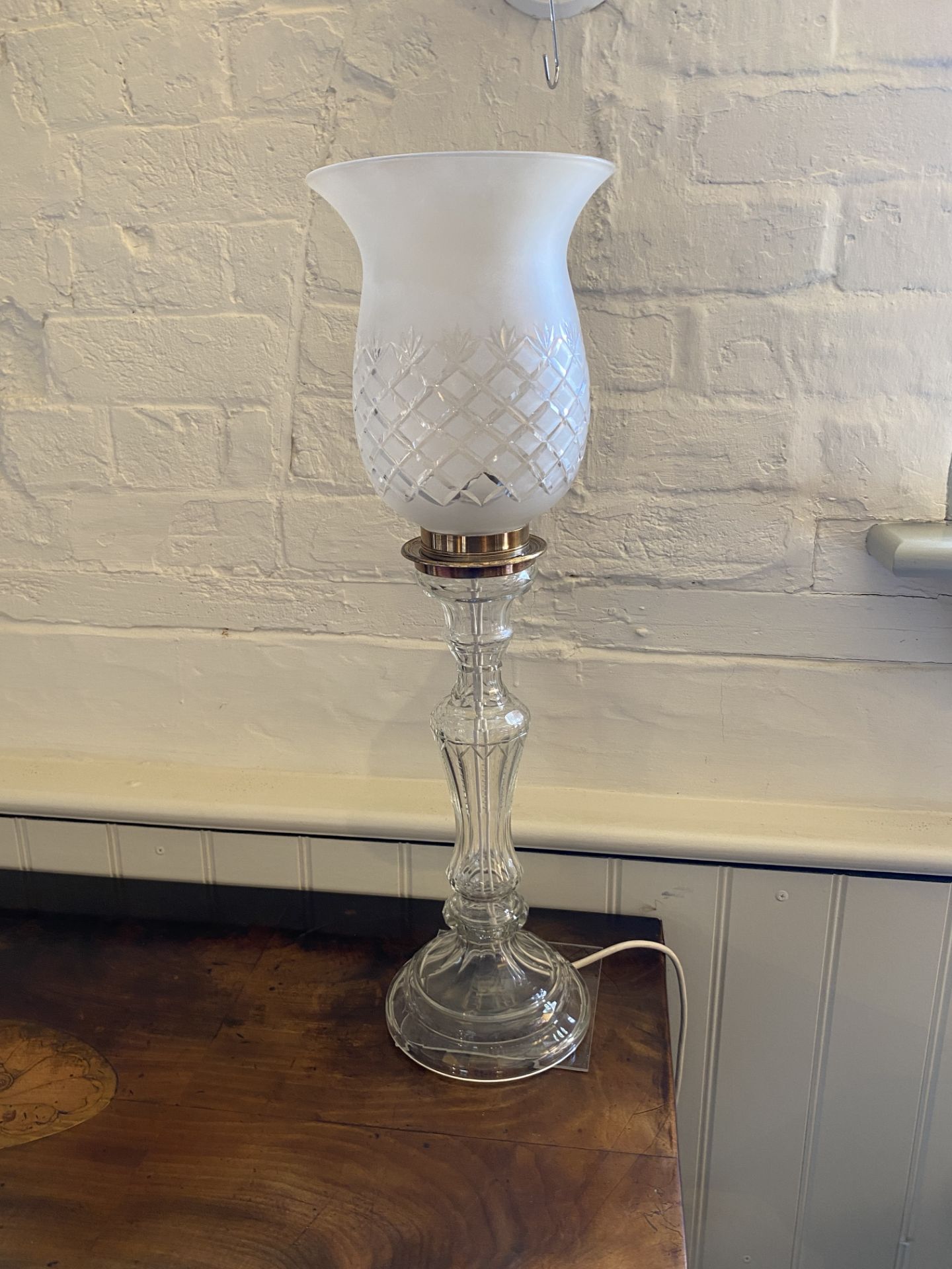 A pair of Dutch cut glass table lamps - Image 2 of 9