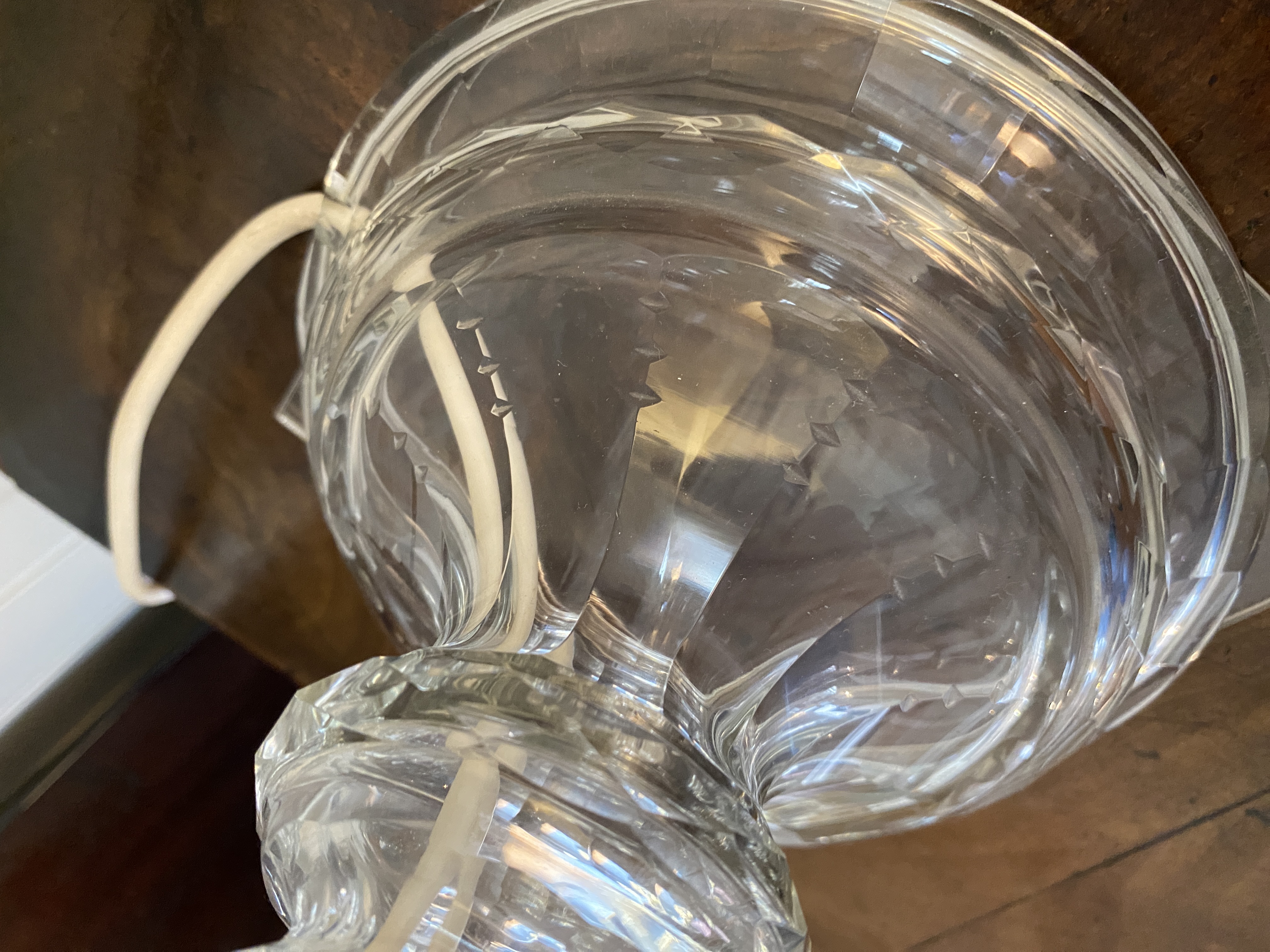 A pair of Dutch cut glass table lamps - Image 9 of 9