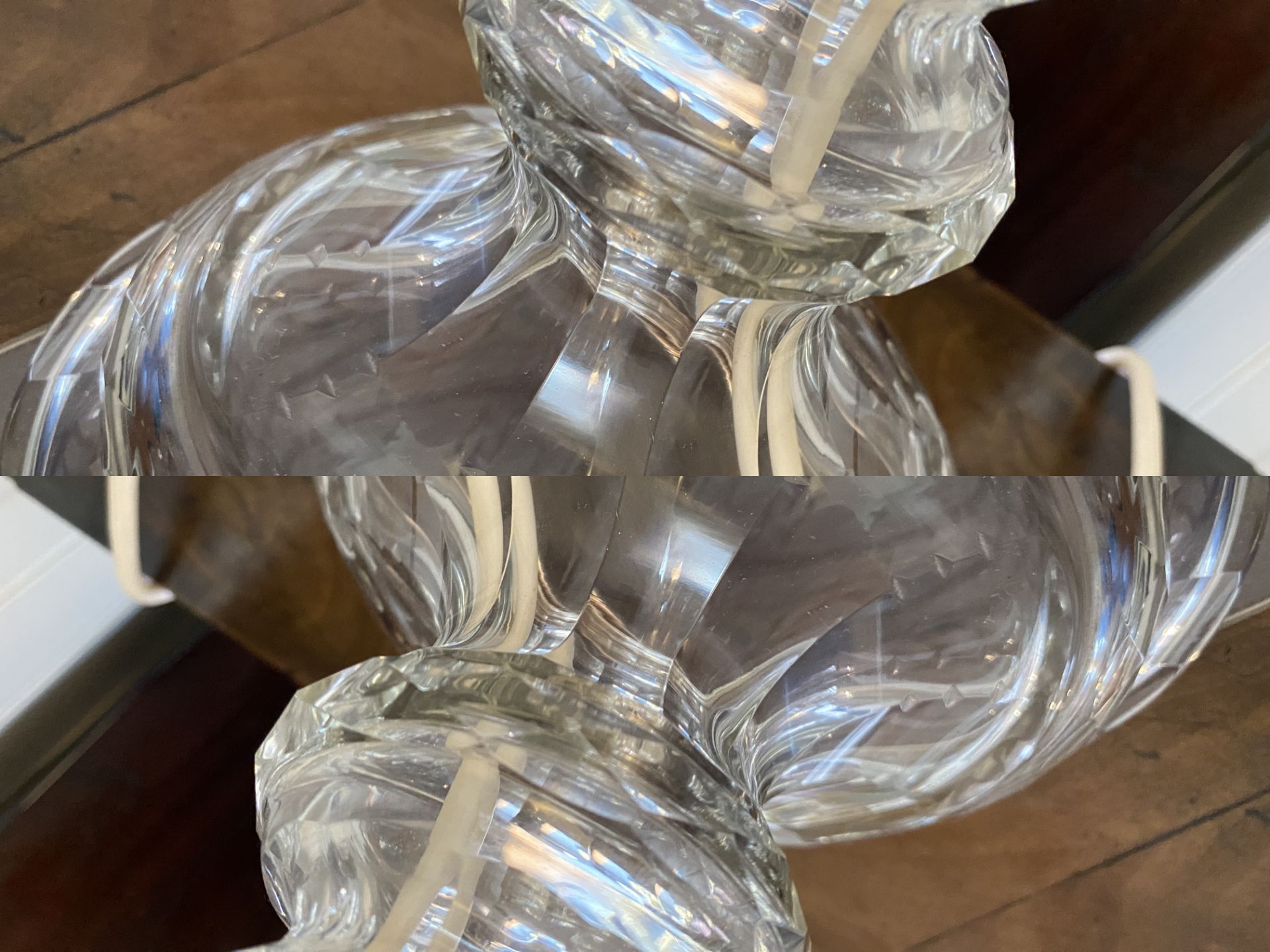 A pair of Dutch cut glass table lamps - Image 9 of 9