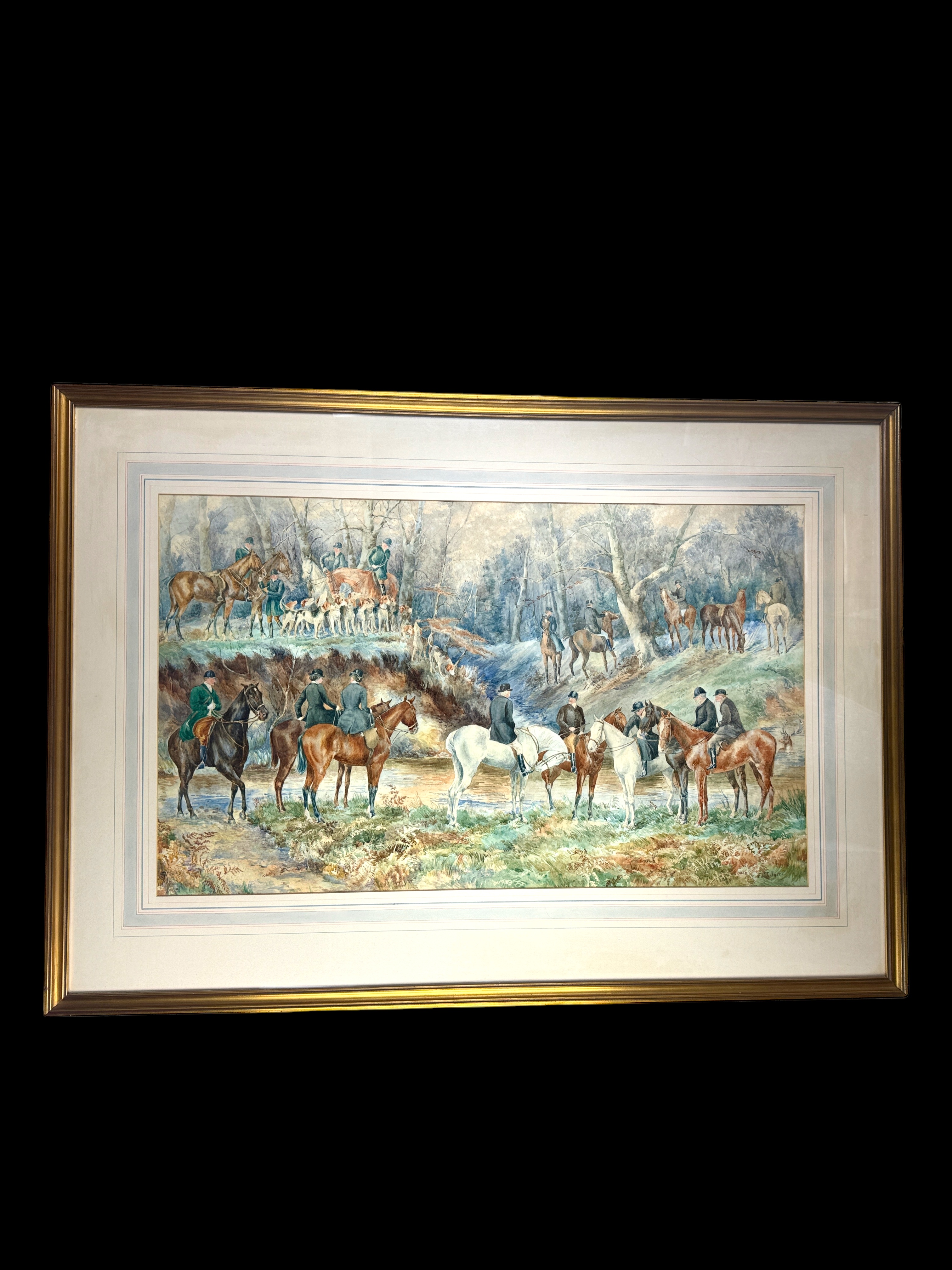 F.A.Tillyer? (early 20th century British School), Hunting Scene