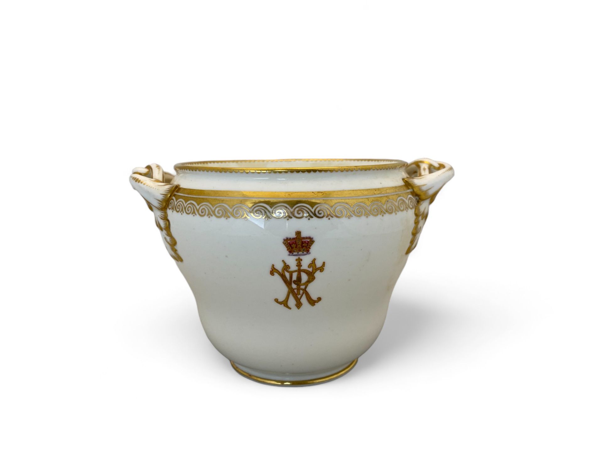 Of Royal Interest: A Mortlock China of Regent St white porcelain and gilt sugar bowl made for Queen