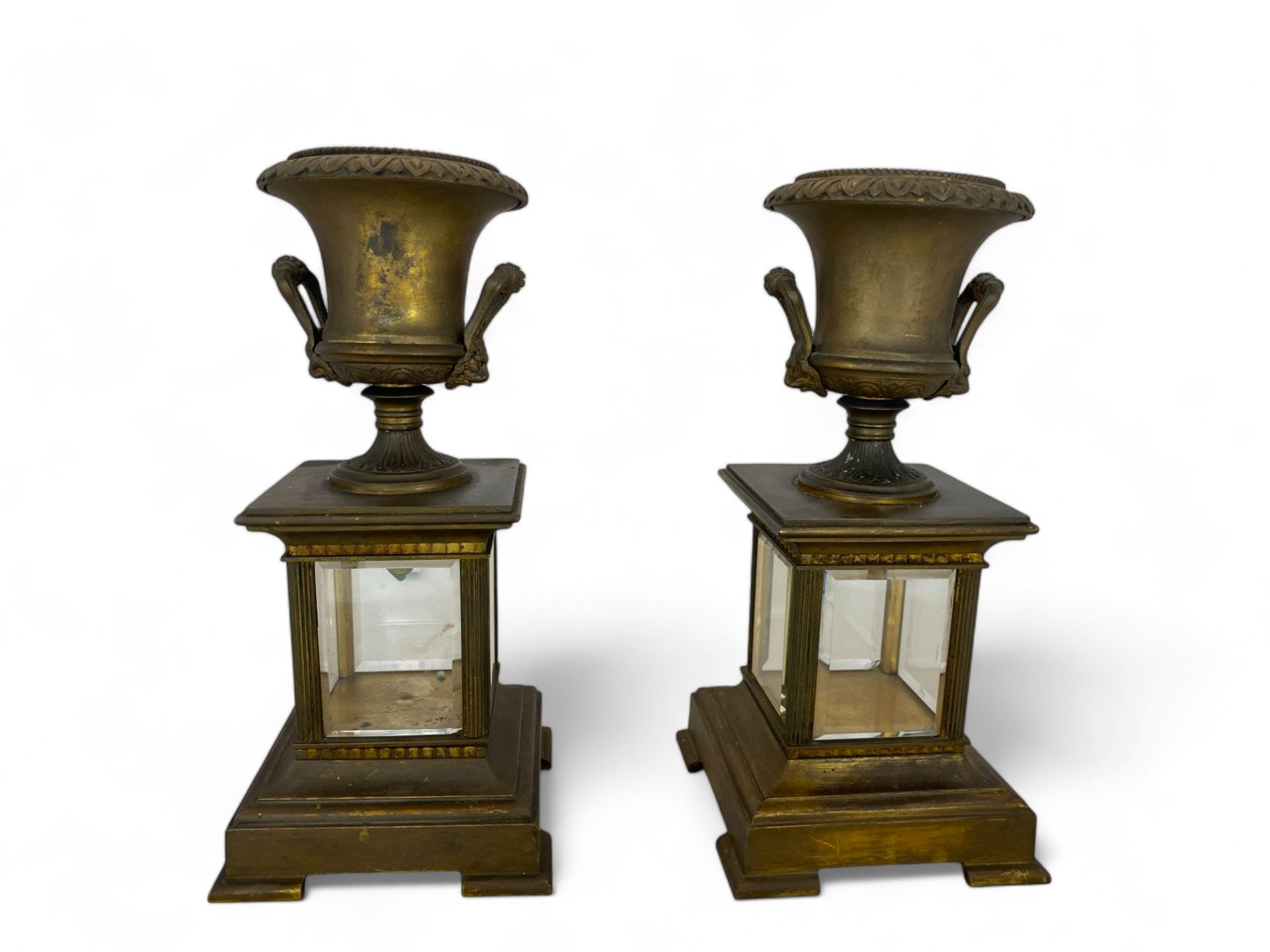 A pair of 19th century gilt bronze chimney ornaments - Image 3 of 12