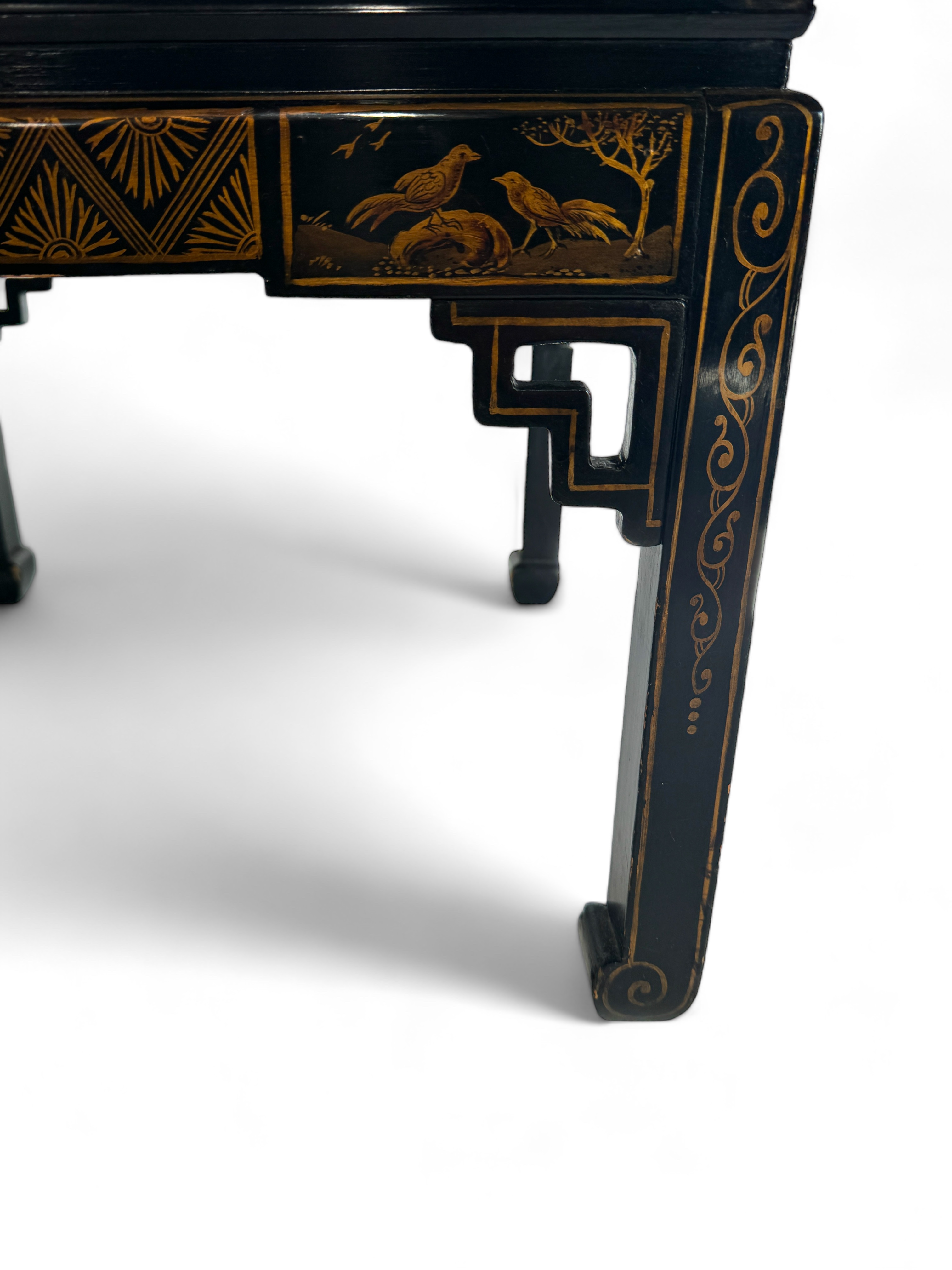 A pair of Mallets black japanned and lacquered coffee tables - Image 2 of 5