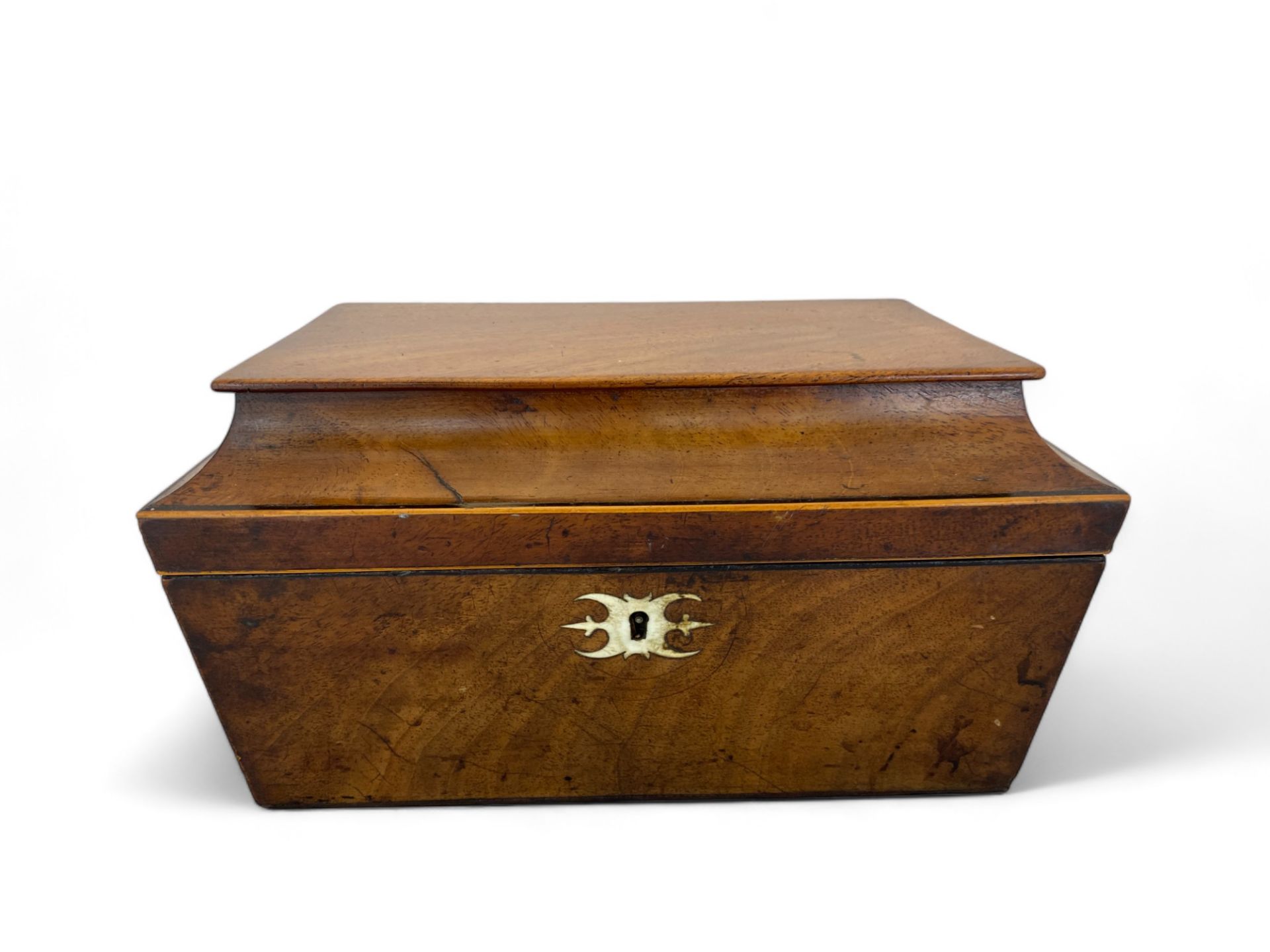 A 19th century mahogany writing slope, a mahogany workbox and an Art Nouveau box - Image 16 of 19