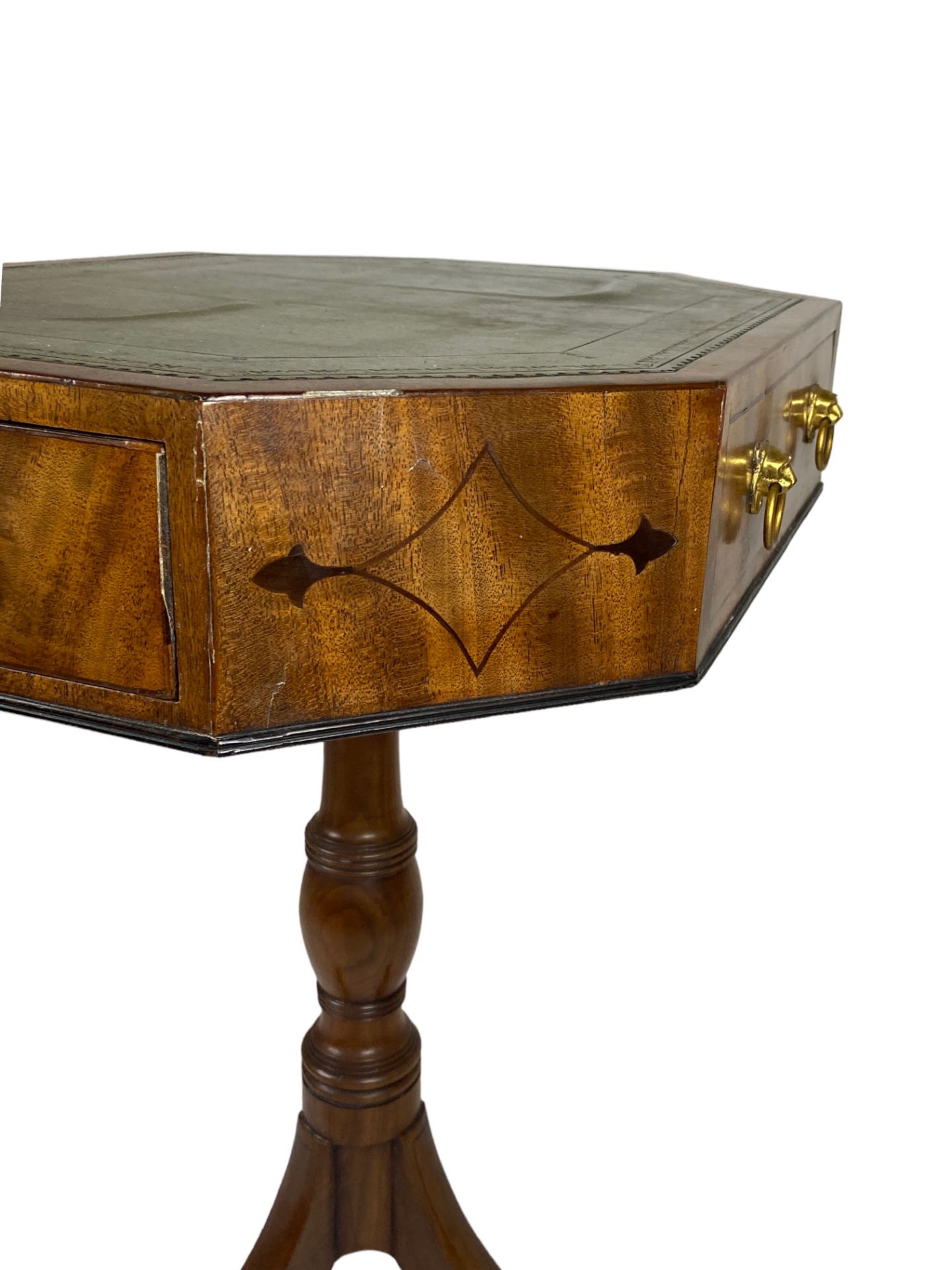 A small Regency mahogany and ebony marquetry octagonal centre table - Image 5 of 7