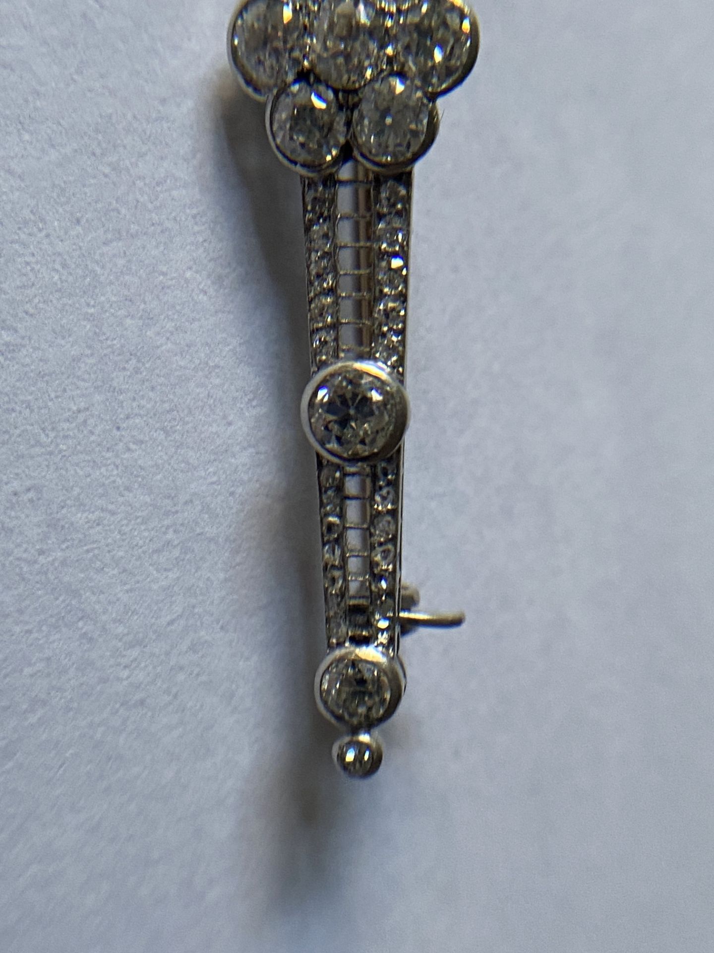 An Edwardian diamond cluster bar brooch - Image 8 of 9