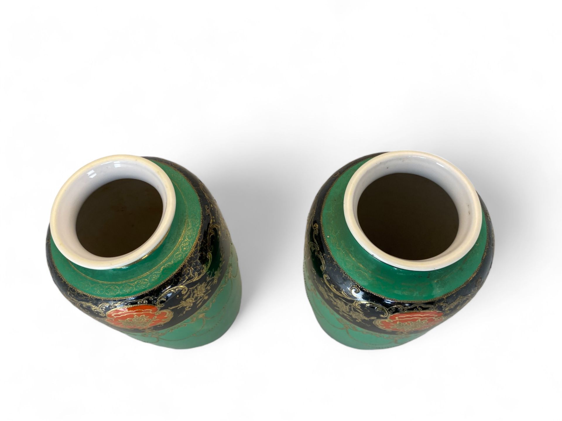A pair of early 20th century Japanese Noritake vases - Image 3 of 4