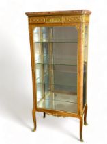 A fine late 19th century French kingwood and gilt bronze mounted display cabinet / vitrine