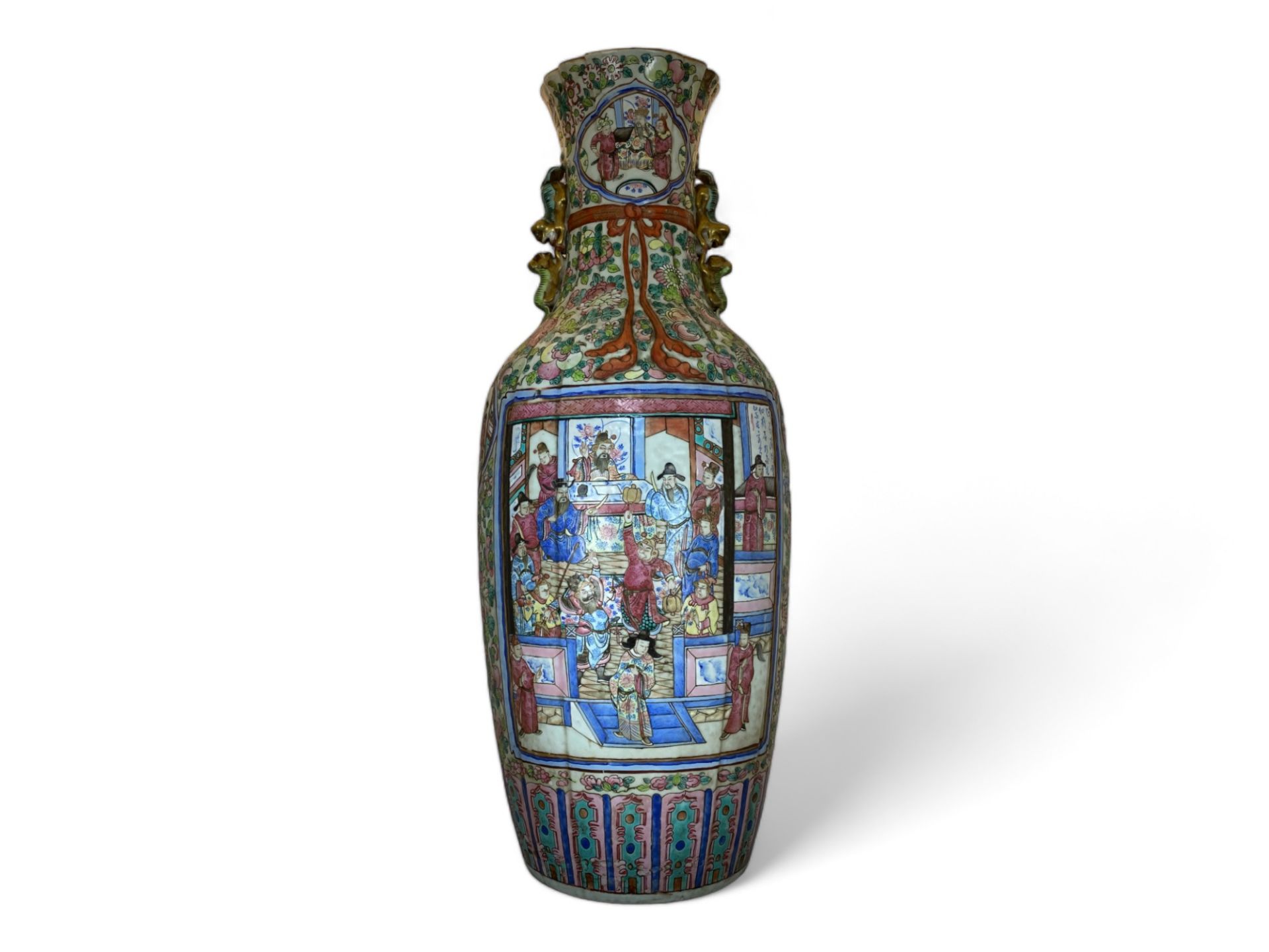 A large 19th century Cantonese famille rose vase