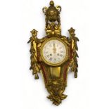 A Louis XVI style gilt bronze cartel clock by Japy & Cie