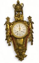 A Louis XVI style gilt bronze cartel clock by Japy & Cie