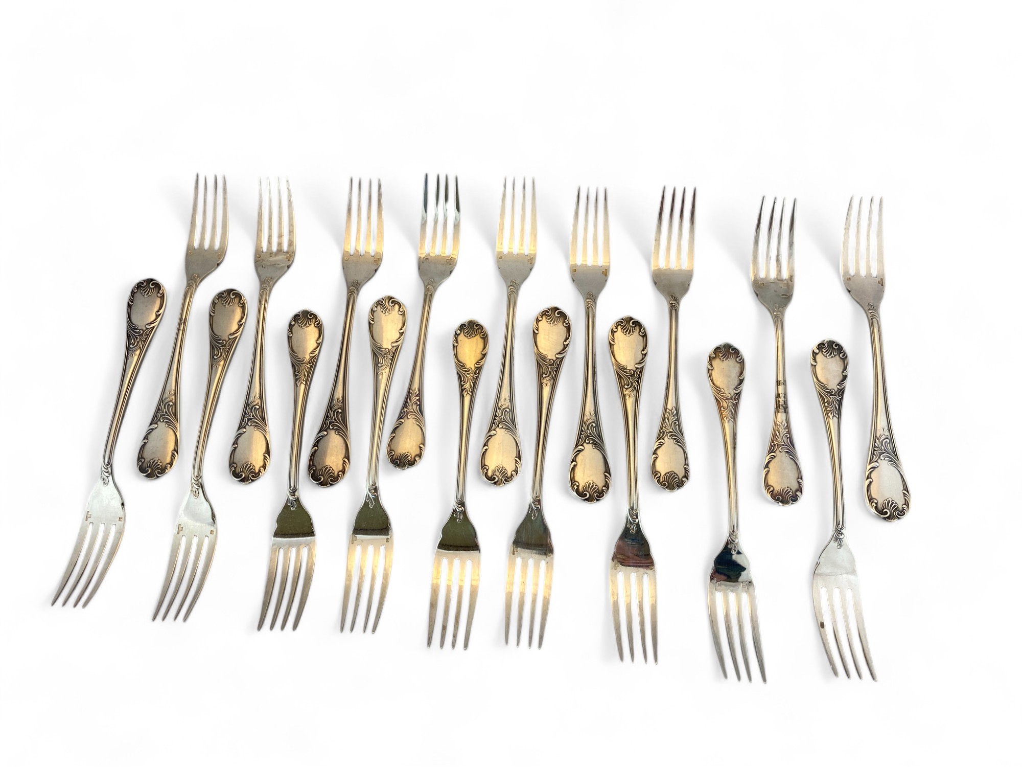 An extensive composite canteen of mostly silver plated Marly pattern cutlery by Christofle, Paris - Image 23 of 99