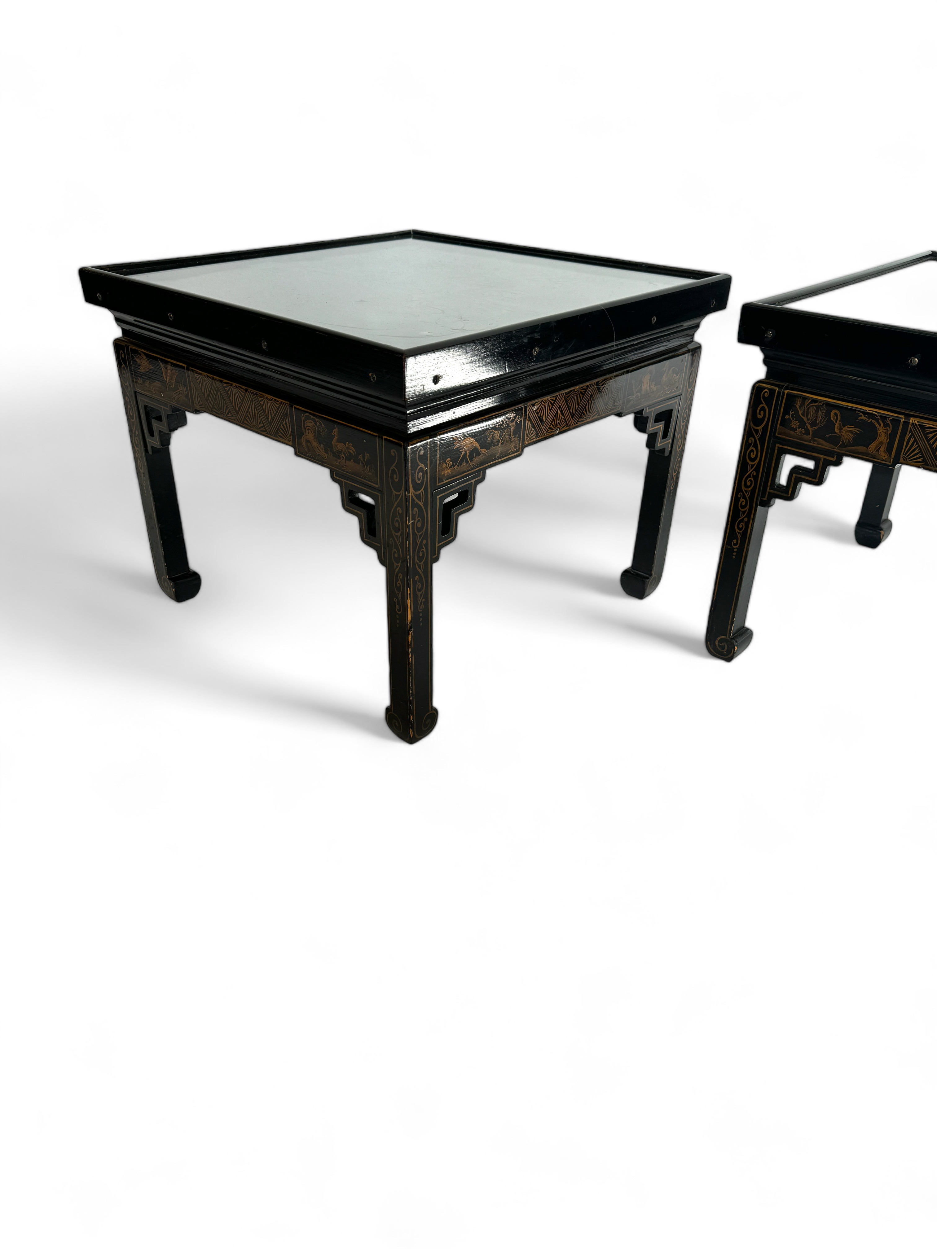 A pair of Mallets black japanned and lacquered coffee tables - Image 3 of 5