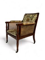 A George IV mahogany library bergere