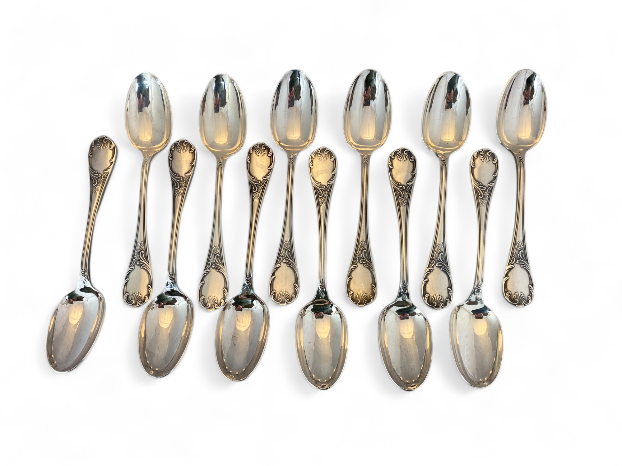 An extensive composite canteen of mostly silver plated Marly pattern cutlery by Christofle, Paris - Image 18 of 99
