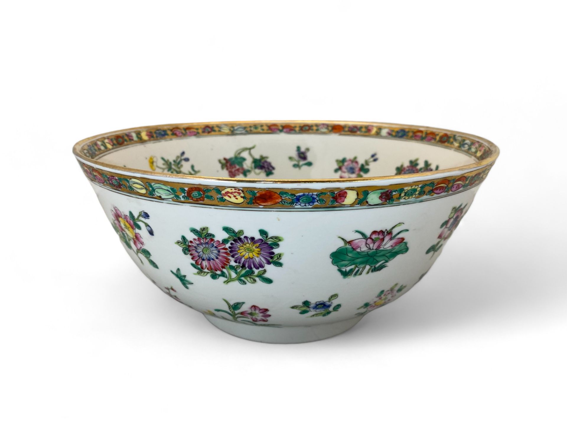 A Chinese famille rose punch bowl - Image 4 of 5