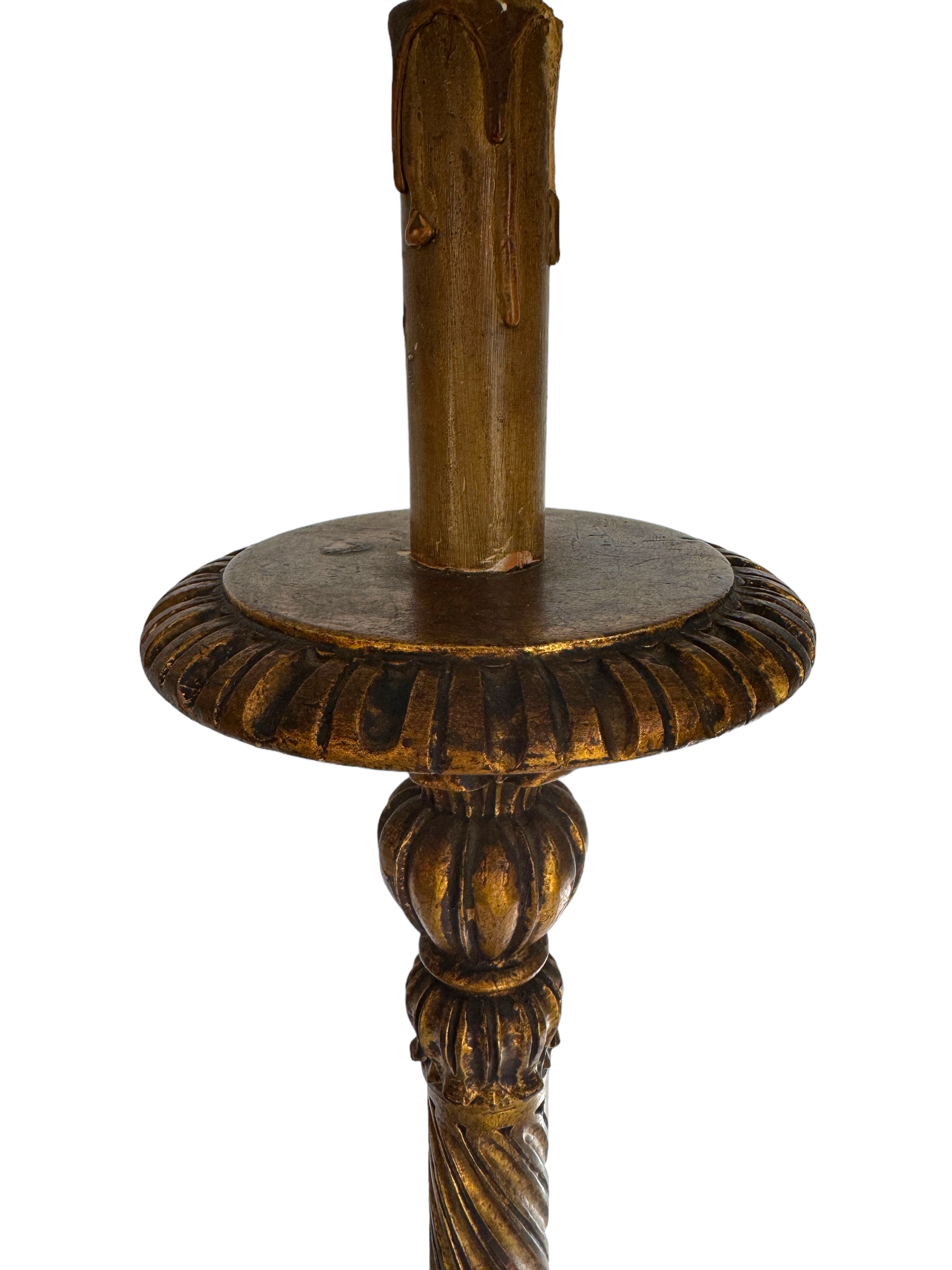 A pair of early 20th century Italian giltwood standard lamps - Image 2 of 6