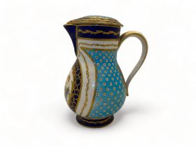 A Sèvres bleu céleste water jug and cover (pot a l'eau, fourth size), 18th century