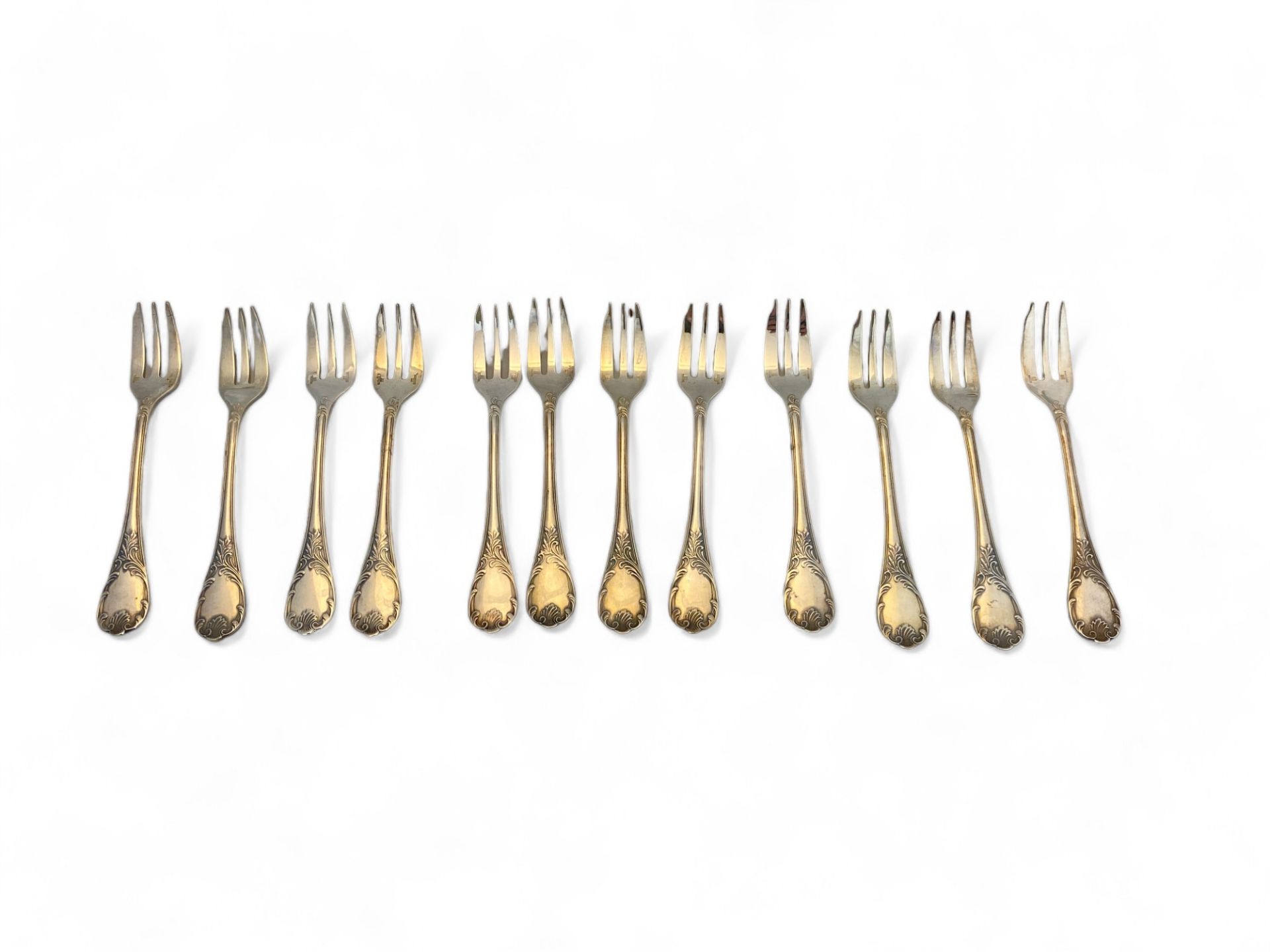 An extensive composite canteen of mostly silver plated Marly pattern cutlery by Christofle, Paris - Image 34 of 99