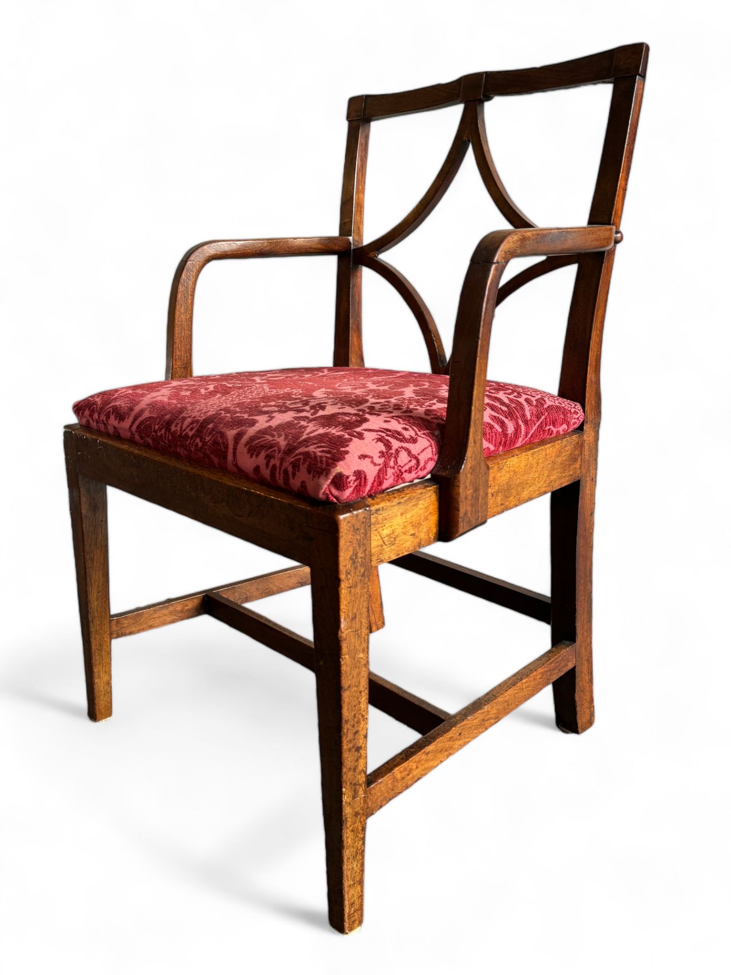 A provincial George III mahogany open armchair - Image 6 of 7