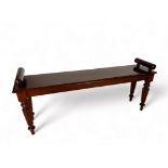 A Regency mahogany bench in the manner of Gillows