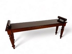 A Regency mahogany bench in the manner of Gillows