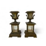 A pair of 19th century gilt bronze chimney ornaments