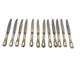 An extensive composite canteen of mostly silver plated Marly pattern cutlery by Christofle, Paris
