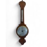 A Victorian rosewood mercury wheel barometer by P.Cetta, Gloucester