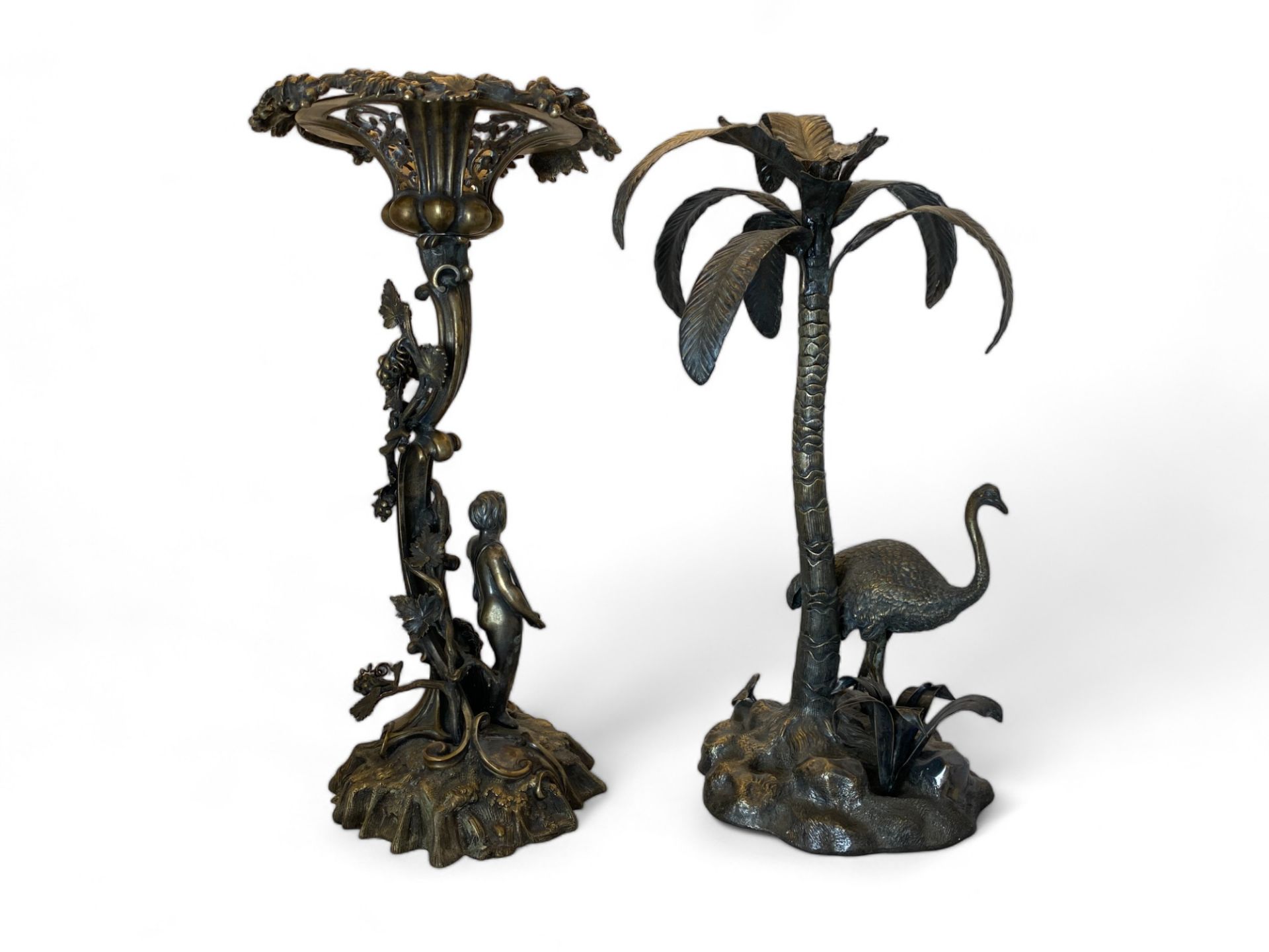 Two 19th century electroplated candlestick centrepieces - Image 5 of 11