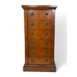 A George IV burr elm wellington chest