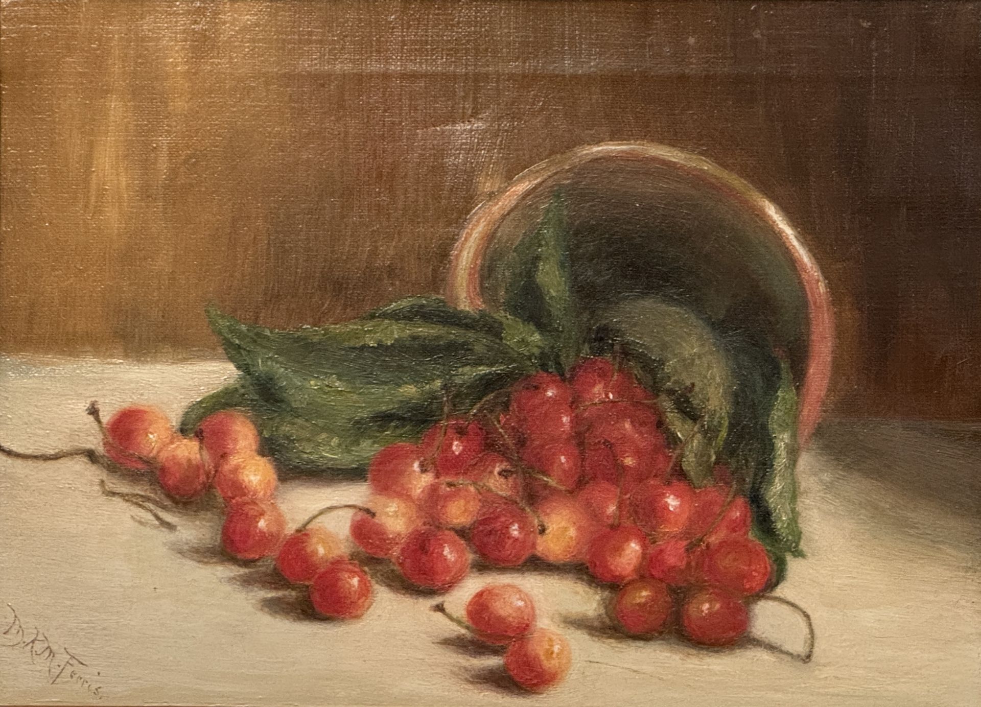 M.Ferris, Still life of cherries - Image 2 of 4