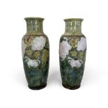 A pair of Royal Doulton glazed stoneware vases by Florrie Jones, circa 1925