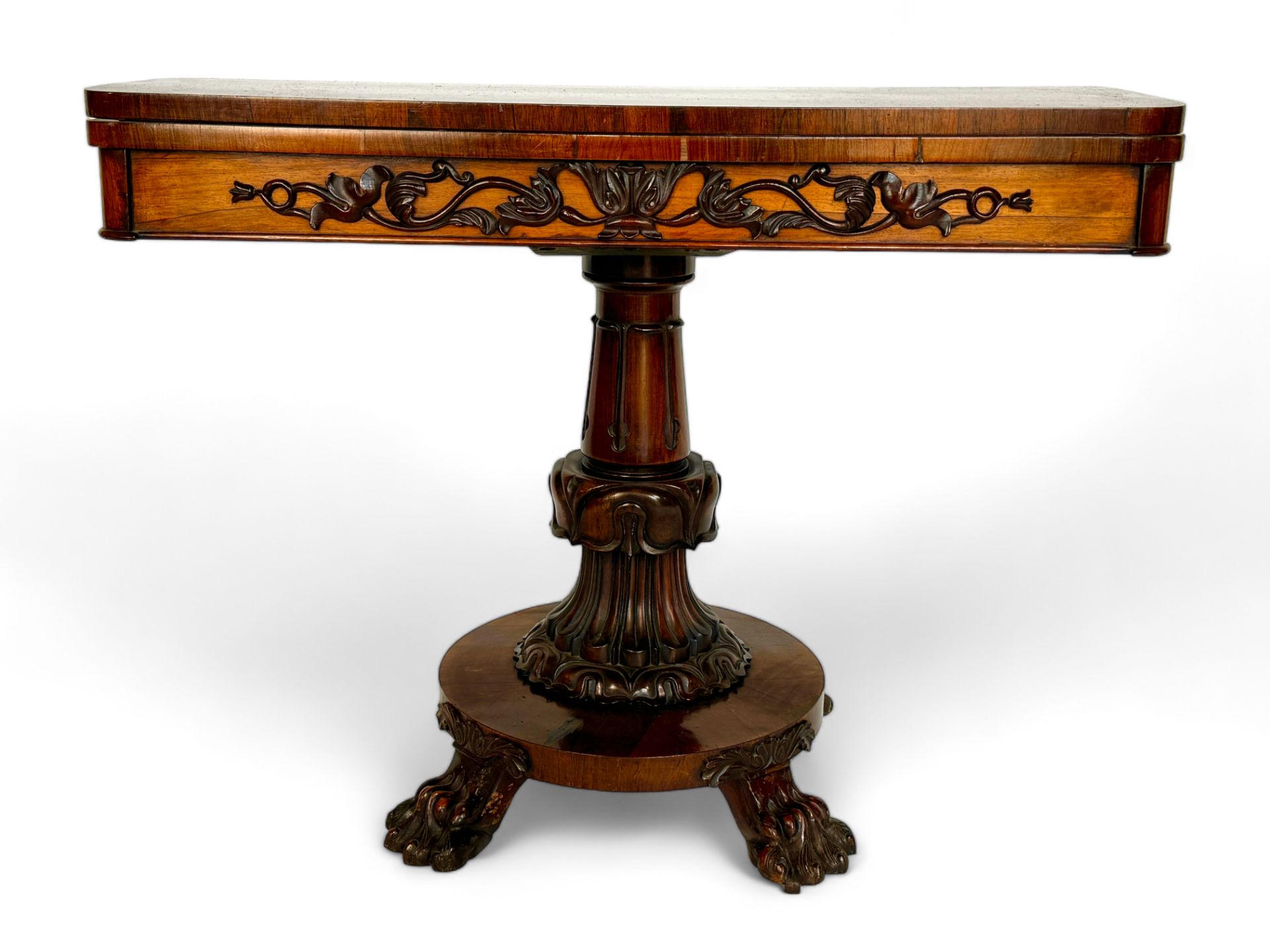 A Victorian rosewood card table - Image 2 of 5