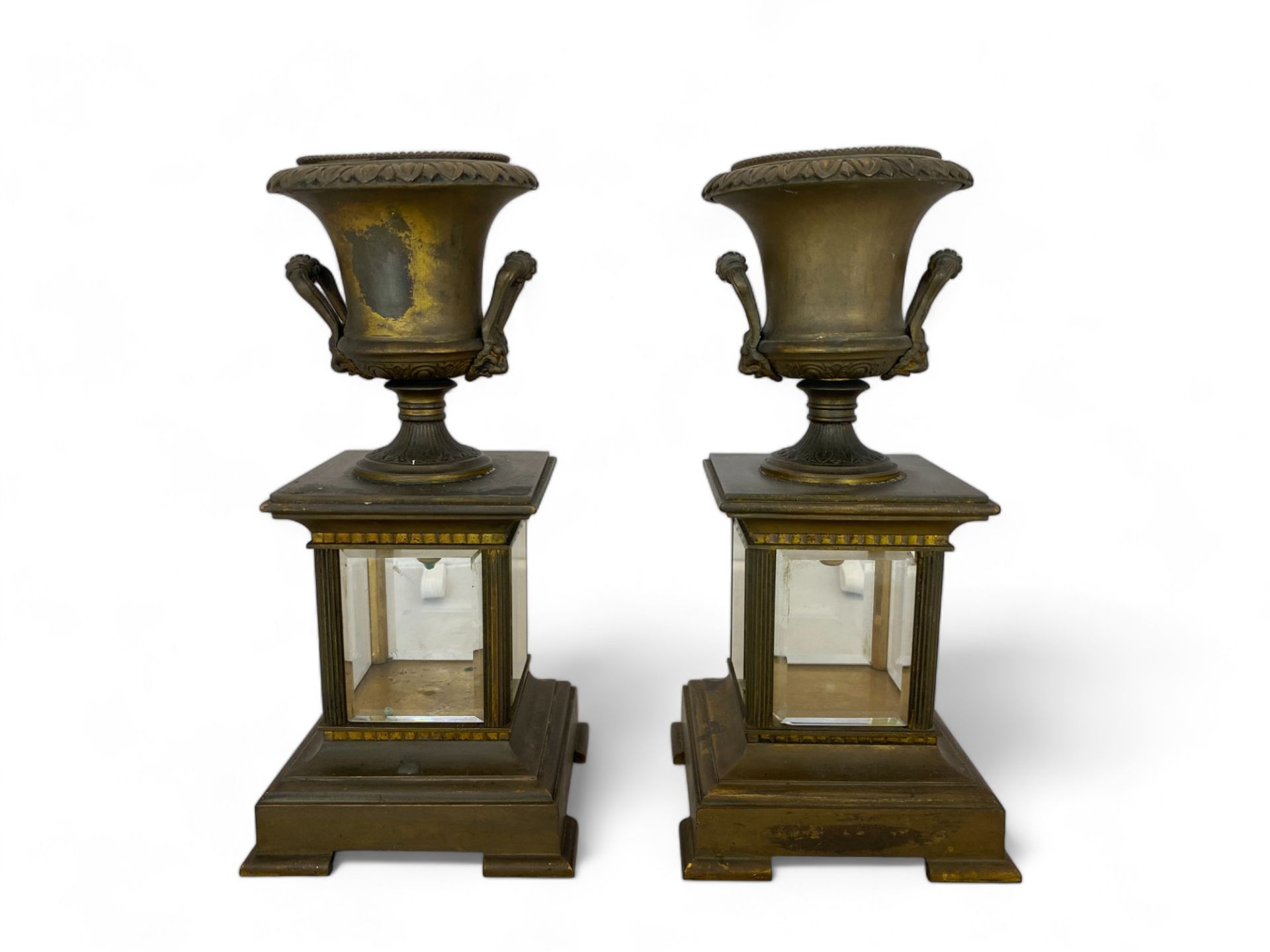 A pair of 19th century gilt bronze chimney ornaments - Image 7 of 12