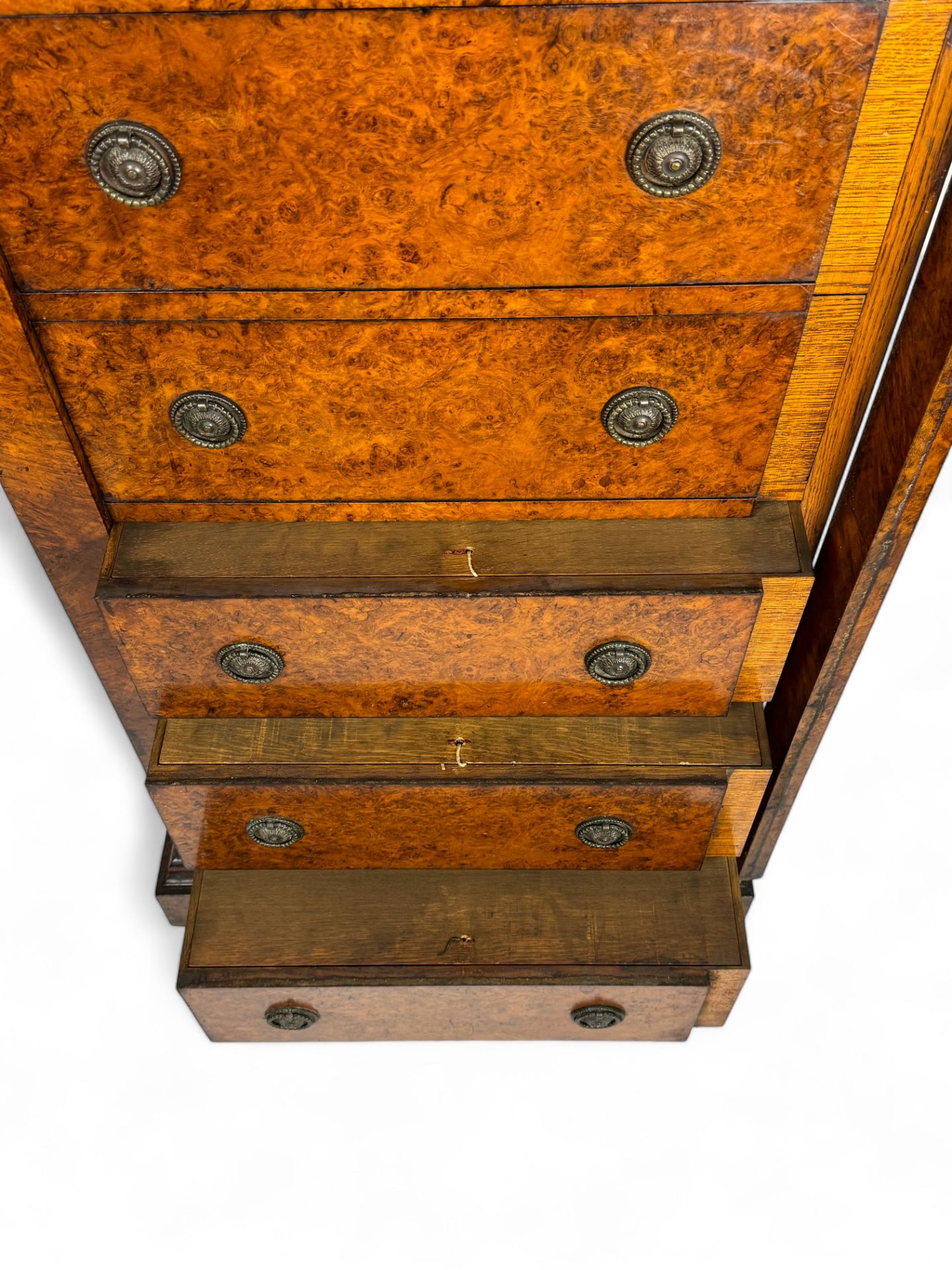 A George IV burr elm wellington chest - Image 8 of 8