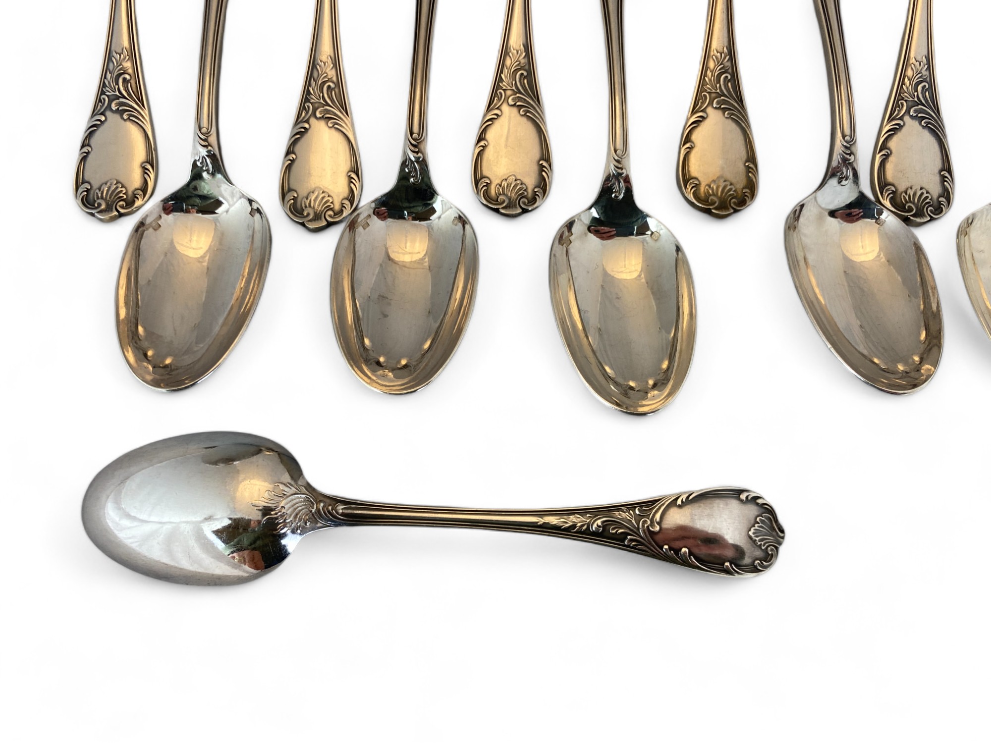 An extensive composite canteen of mostly silver plated Marly pattern cutlery by Christofle, Paris - Image 20 of 99