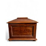 A William mahogany sarcophagus shaped cellaret