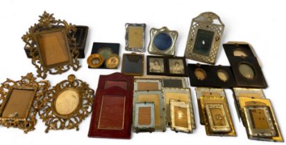 A group of small antique and vintage picture frames