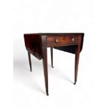 A late George III mahogany pembroke table