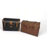 Two 19th century domed top travelling trunks
