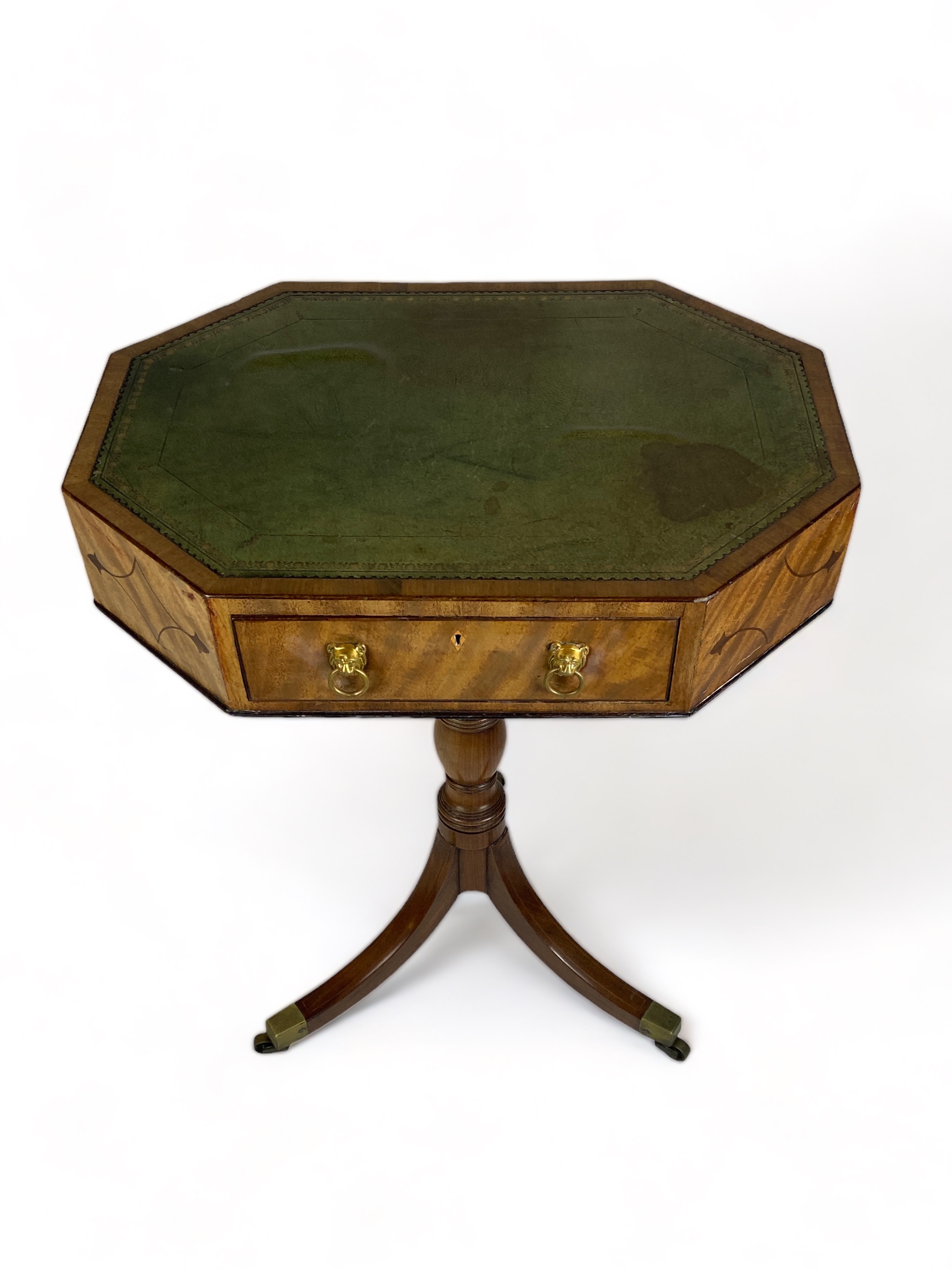 A small Regency mahogany and ebony marquetry octagonal centre table - Image 6 of 21