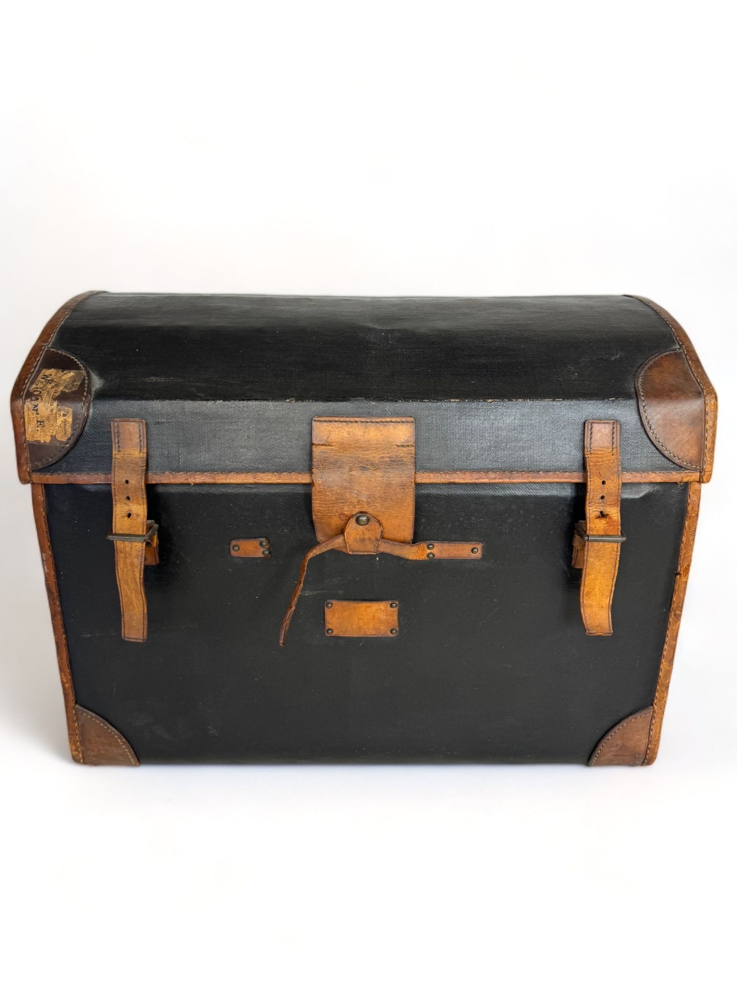 Two 19th century domed top travelling trunks - Image 2 of 8