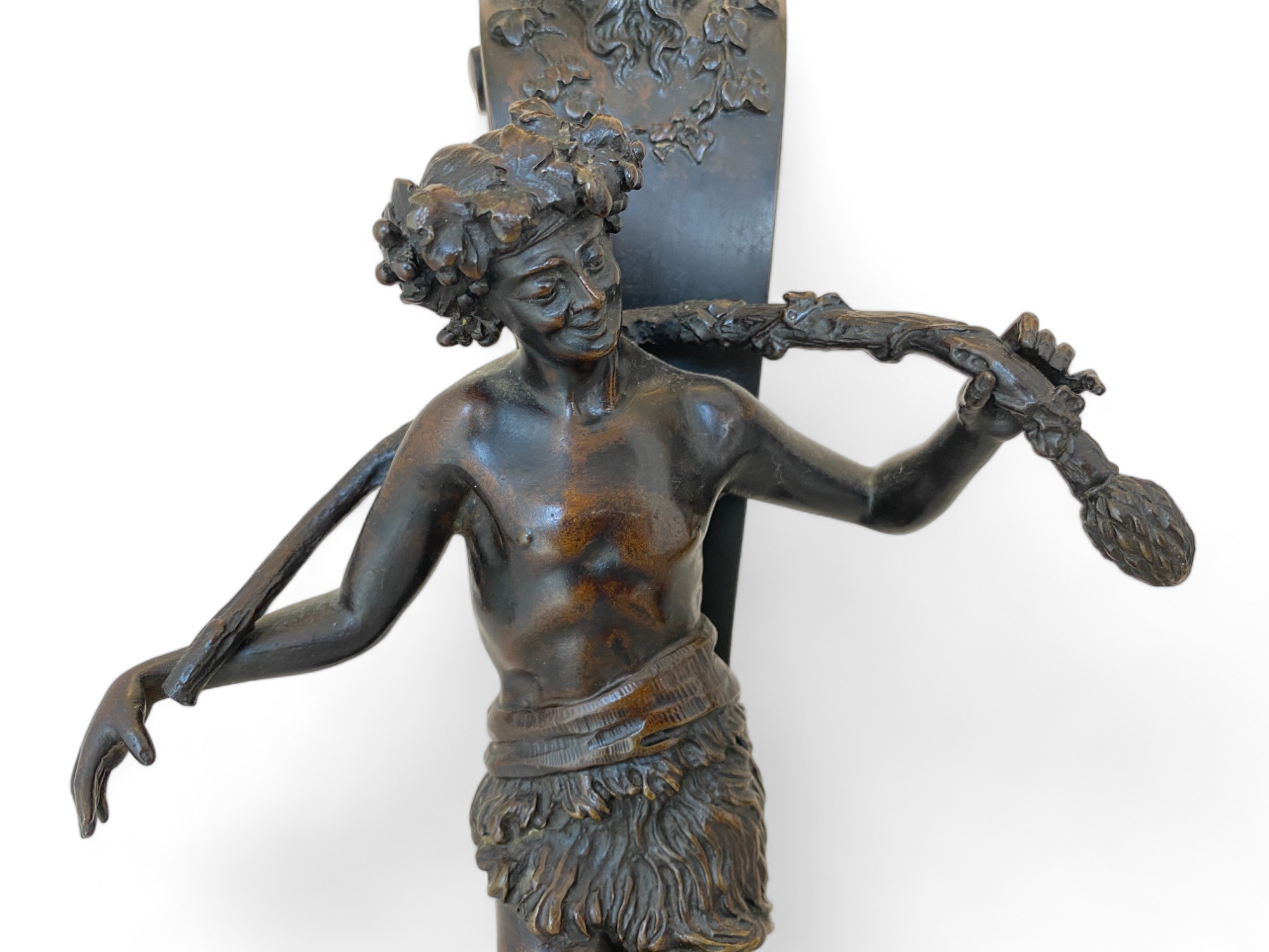 Antonio Pandiani, (Italian 1838-1928), A pair of late 19th century patinated bronze figural twin li - Image 7 of 10