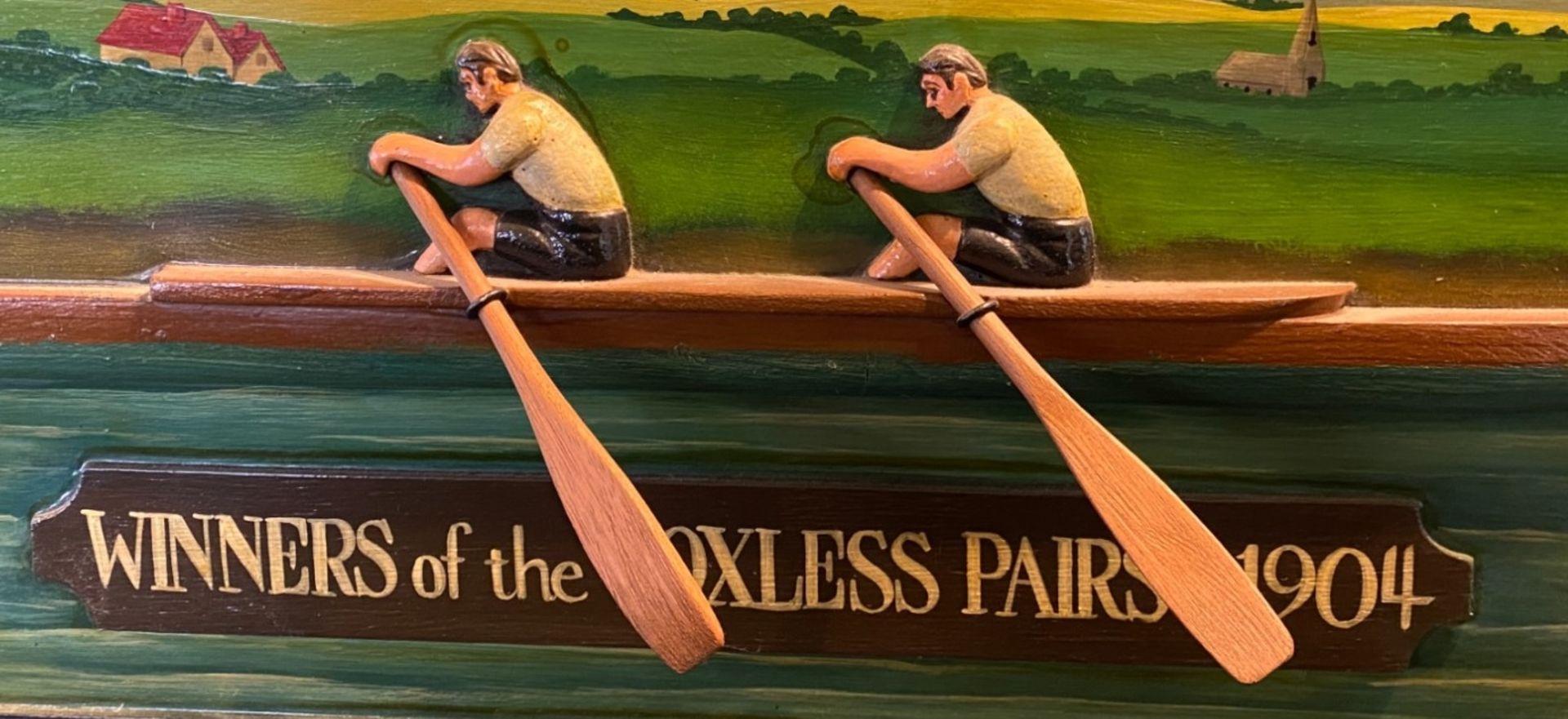 A reproduction Henley Royal Regatta painted three dimensional trophy board - Image 2 of 4