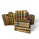 A small quantity of 19th century leather bound and gilt tooled books