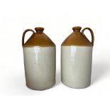 A pair of Victorian brown stoneware beer / cider flagons by Gibbs & Canning of Tamworth